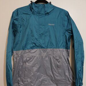 Marmot Wm’s PreCip Eco Anorak Waterproof Rain Jacket Blue Gray M